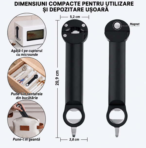 Deschizător Reglabil pentru Borcane