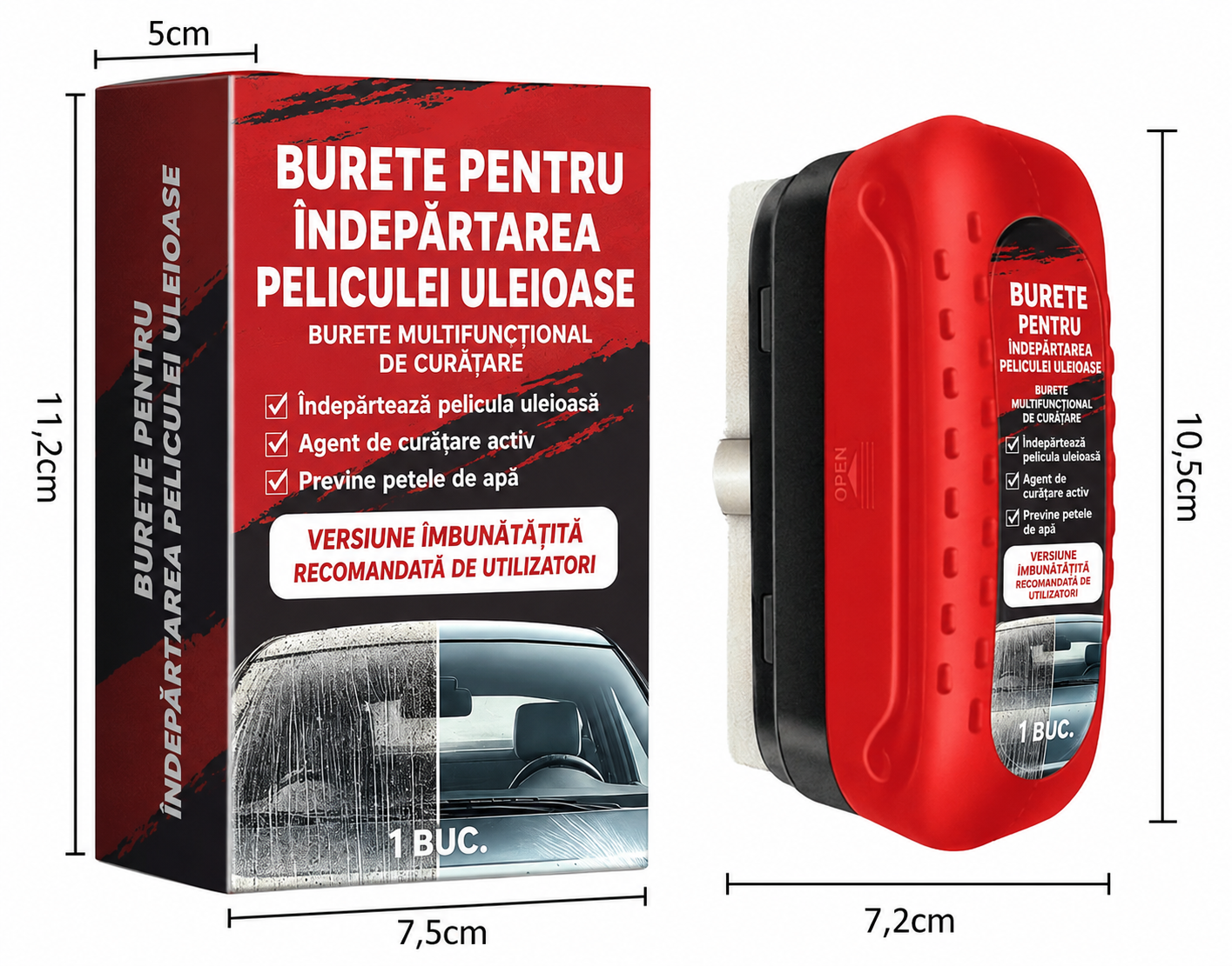 Burete Profesional Pentru Curățarea Geamurilor Auto