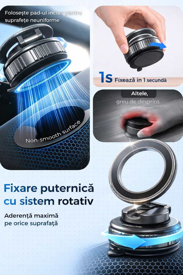Suport Telefon Magnetic Rotativ